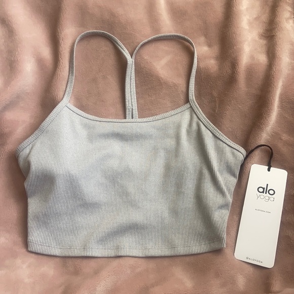 ALO Yoga Tops - ALO Alosoft Ribbed Crop Calm Tank